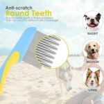 2 Pcs Lice Comb,1.8cm Short Teeth And 3.4cm Long Teeth Lice/Flea/Dandruff Comb,Comprehensive Removal Of Lice,Suitable For Cat/Dog Flea And Tick Treatment Long Fine Thick Hair - Image 5