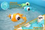 DUCKBOXX XX Wind-up Swimming Sea Turtles Bath Toy, No Battery Mold-Free Anti-Rust Interactive Montessori Toy for Kids 18M+ (3pcs) (Blue Green Orange) - Image 3
