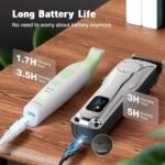 Dog Grooming Kit, Dog Clippers for Grooming for Thick Heavy Coats, Professional Pet Paw Trimmer Nail Grinder Low Noise Rechargeable Stainless Steel Hair Trimmer for Dogs Cats Animals - Image 4