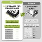 Dog Grooming Kit, Dog Clippers for Grooming for Thick Heavy Coats, Professional Pet Paw Trimmer Nail Grinder Low Noise Rechargeable Stainless Steel Hair Trimmer for Dogs Cats Animals - Image 6