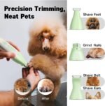 Dog Grooming Kit, Dog Clippers for Grooming for Thick Heavy Coats, Professional Pet Paw Trimmer Nail Grinder Low Noise Rechargeable Stainless Steel Hair Trimmer for Dogs Cats Animals - Image 7