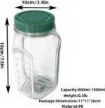2026 New Side-Opening Salad Jar - Leakproof Mason Jar Container, Dishwasher Safe, Meal Prep Solution for Fresh Lunches On-the-Go (Green) - Image 3