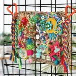 Bird Toys Bird Foraging Toys for Parakeets Cockatiel Conures Lovebirds Bird Foraging Shredding Seagrass Wall with Various Toys for Birds - Image 6