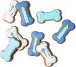 Thoughtfully Pets, Dog Birthday Cookie Gift Set, Hand Decorated Crunchy Dog Treats in Bone Shapes, Great for Dog Birthdays, Set of 8 (8 Count (Pack of 1), Boy) - Image 3