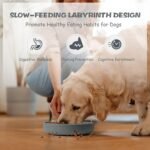 Slow Feeder Dog Bowl for Medium & Small Pets, Anti Choking Puzzle Dog Food Bowl with Non-Slip Base, Interactive Pet Slow Eating, Silicone Feeder for Puppies & Cats - Image 6