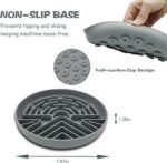 Slow Feeder Dog Bowl for Medium & Small Pets, Anti Choking Puzzle Dog Food Bowl with Non-Slip Base, Interactive Pet Slow Eating, Silicone Feeder for Puppies & Cats - Image 8