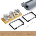 Elevated Cat Bowls with Non Slip Mat, 15° Tilted Raised Anti Vomit Cat Feeder for Food and Water, Pet Feeding Station with 3 Stainless Steel Bowls - Image 8