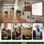 Automatic Cat Feeder 2 Cats with Slow Feed: 7L Dual Automatic Dog Feeder with Information Visualization Interface, Timed Double Auto Cat Food Dispenser for Pets, Detachable for Easy Cleaning - Image 6