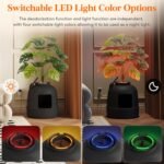 Lifewit Cat Litter Box, Litter Box with Faux Plant & Scoop, Cat Litter Box Enclosure in Living Room, Bedroom, Corner, Hidden Litter Box with Odor Control System & Infrared Sensor Auto On/Off, Black - Image 8