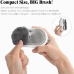 Cat Steam Brush for Shedding,3-in-1 Cat Brushes for Long&Short Haired Cats,Cat Grooming Brush Easily Removing Loose Hair with One-click Cleaning Button (White) - Image 4