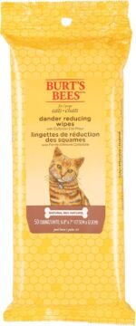 Burt's Bees for Cats Natural Dander Reducing Wipes | Kitten and Cat Wipes for Grooming | Cruelty Free, Sulfate & Paraben Free, pH Balanced for Cats - Made in USA - 3 Pack - Image 3