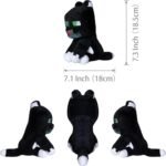 Black Cat Plush Toys,7"/18cm Game Plush for Birthday Gift (Black Cat) - Image 3