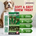 Chewmasters Doggy Toothbrush Treats (12 Pack) – Teeth Cleaning Dog Dental Chews – Healthy Dog Treats for Oral Care – For All Breeds - Image 3
