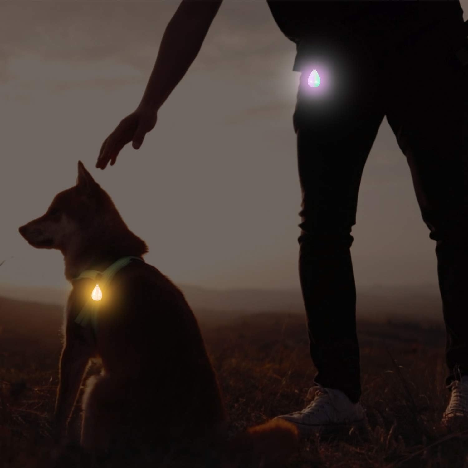 2-Pack Rechargeable Dog Light, Dog Collar Light,Waterproof ,3 Modes LED Dog Safety Lights,Multiple Color Options,Clip On Collar, Leash or Harness，Night Light for Running ,Climbing,Camping or Bike - Image 3
