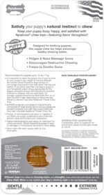 Nylabone Just for Puppies Petite Chicken Flavored Puppy Dog Ring Bone Teething Chew Toy - Image 11