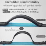 iYoShop Hands Free Dog Leash with Zipper Pouch, Dual Padded Handles and Durable Bungee for Walking, Jogging and Running Your Dog (Large, 25-150 lbs, Black) - Image 4