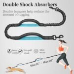 iYoShop Hands Free Dog Leash with Zipper Pouch, Dual Padded Handles and Durable Bungee for Walking, Jogging and Running Your Dog (Large, 25-150 lbs, Black) - Image 6