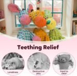 Indestructible Dog Toy, 2026 New Durable Plush Dog Toys for Aggressive Chewers, Squeaky Chew Toy for Small Medium Large Dogs Puppy Teething Toys (Brown+Orange) - Image 6