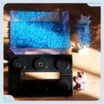 Small Betta Fish Tank, Stackable Mini Fish Tank Aquarium Tank Kit, 3/5 Gallon Rectangular Fish Bowl with Aquarium Gravel Decoration, Tiny Cube Tank for Seaweed Balls Sea Monkeys - Image 3