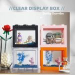 Small Betta Fish Tank, Stackable Mini Fish Tank Aquarium Tank Kit, 3/5 Gallon Rectangular Fish Bowl with Aquarium Gravel Decoration, Tiny Cube Tank for Seaweed Balls Sea Monkeys - Image 4