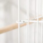 PawHut 52" Large Steel Bird Cage for Parrot Budgie Cockatiels African Grey Parakeets Pigeons with Rolling Stand, Storage Shelf, Wood Perch, Food Container, White - Image 9