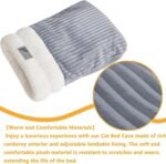 Cat Sleeping Bag, Soft Comfortable Cat Winter Sleeping Bag Cat Cave Bed, Cat Nest Bed for Dogs and Cats Up to 12 Pounds (Size L Brown 12 Pound) - Image 6