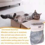 Cat Sleeping Bag, Soft Comfortable Cat Winter Sleeping Bag Cat Cave Bed, Cat Nest Bed for Dogs and Cats Up to 12 Pounds (Size L Brown 12 Pound) - Image 7