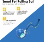 Interactive Ball Dog&Cat Toy, 2025 New Interactive Pet Toys, Smart 360° Rolling Rechargeable Dog Cats Ball, Pet Gifts for Dogs and Cats (Blue) - Image 3