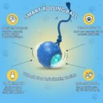 Interactive Ball Dog&Cat Toy, 2025 New Interactive Pet Toys, Smart 360° Rolling Rechargeable Dog Cats Ball, Pet Gifts for Dogs and Cats (Blue) - Image 4