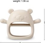 PandaEar 2 Pack Silicone Baby Teething Toys| Baby Hand Teether Mitten for Sucking Needs| Baby Chew Toys Hand Pacifier for Soothing Teething Pain Relief (White/Blue) - Image 6