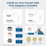 Waterdrop WD-FC-06 Stainless-Steel Faucet Water Filter, Carbon Block Water Filtration System, Tap Water Filter, Reduces Chlorine, Heavy Metals and Bad Taste (1 Filter Included) - Image 10