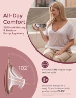 Momcozy Breast Pump V1 Pro Hospital-Grade, Hands-Free & Portable Wearable Pump, Upgraded Electric Pump with 3 Fine-Tuned Rhythms|15 Levels, Come with Leak-Proof - Image 6