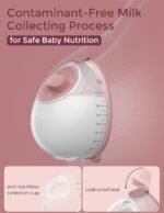 Momcozy Breast Pump V1 Pro Hospital-Grade, Hands-Free & Portable Wearable Pump, Upgraded Electric Pump with 3 Fine-Tuned Rhythms|15 Levels, Come with Leak-Proof - Image 7