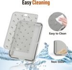 Large Cat Litter Box Step Mat, 42x28.5x2.5 cm Cat Litter Box Ramp Stairs, Cat Litter Catcher for Self-Cleaning Cats Litter Box, Cat Pedal Step Stool Ideal for Kitten & Older Cats(Light Grey) - Image 6