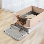 Large Cat Litter Box Step Mat, 42x28.5x2.5 cm Cat Litter Box Ramp Stairs, Cat Litter Catcher for Self-Cleaning Cats Litter Box, Cat Pedal Step Stool Ideal for Kitten & Older Cats(Light Grey) - Image 8