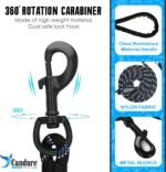 Candure Dog Leash for Medium Dogs and Small Dogs, 5 FT Reflective Dog Lead with Soft Padded Anti Slip Comfortable Handle, Suitable for Running, Hiking & Training (Black) - Image 5