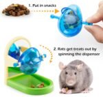 Rat Enrichment Toys, Interactive Foraging Toys for Rats, Intelligence Growth Rat Enrichment Puzzle Games, Treat Dispensing Slow Feeder for Rats Cage Toy, Bird Foraging Toy for Parakeet Conure - Image 3