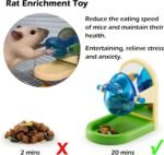 Rat Enrichment Toys, Interactive Foraging Toys for Rats, Intelligence Growth Rat Enrichment Puzzle Games, Treat Dispensing Slow Feeder for Rats Cage Toy, Bird Foraging Toy for Parakeet Conure - Image 4