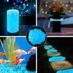 1000pcs Glowing Stones Luminous Stone Glow in The Dark Rocks for Fish Tank Lawn Patio Garden Outdoor Deco and DIY Ideas (Light Blue) - Image 7