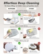 8L Dog Water Dispenser, Cat Water Bowl with Patented Valve, with Elevated Stand, BPA-Free, Detachable Stainless Steel Bowl, Easy to Clean, Spill-Resistant, Suitable for Cats & Dogs - Image 4