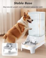 8L Dog Water Dispenser, Cat Water Bowl with Patented Valve, with Elevated Stand, BPA-Free, Detachable Stainless Steel Bowl, Easy to Clean, Spill-Resistant, Suitable for Cats & Dogs - Image 7