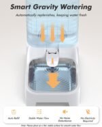 8L Dog Water Dispenser, Cat Water Bowl with Patented Valve, with Elevated Stand, BPA-Free, Detachable Stainless Steel Bowl, Easy to Clean, Spill-Resistant, Suitable for Cats & Dogs - Image 9