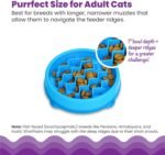 Catstages Kitty Slow Feeder Cat Bowl, Blu - Image 6