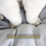 Cat Beds for Indoor Cats, Semi-Enclosed All-Season Pet Bed Cat Bed, Round Short Plush Cat Tent, Soft and Comfortable Large Space More Suitable for Dogs Cats Sleeping Cat House - Image 6