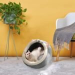 Cat Beds for Indoor Cats, Semi-Enclosed All-Season Pet Bed Cat Bed, Round Short Plush Cat Tent, Soft and Comfortable Large Space More Suitable for Dogs Cats Sleeping Cat House - Image 8