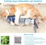 Cat Toys Fish for Indoor Cats - USB Floppy Fish Cat Dog Toy, Interactive Cat Toy with Catnip Bag, Realistic Moving Flippity Fish Toy for Cat and Kitten, Crucian Carp - Image 4