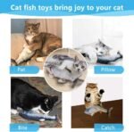 Cat Toys Fish for Indoor Cats - USB Floppy Fish Cat Dog Toy, Interactive Cat Toy with Catnip Bag, Realistic Moving Flippity Fish Toy for Cat and Kitten, Crucian Carp - Image 9
