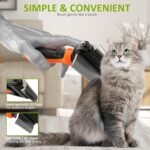 Spring Blossoms-2 in 1 Professional Grooming Rake for Cats & Dogs-Dematting Comb for Easy Mats & Tangles Removing,Pet Brush Safe No More Nasty Shedding and Flying Hair (Orange) - Image 7