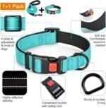 Reflective Nylon Dog Collar – Soft Neoprene Padded, Reflective and Adjustable - Dog Collars for Small Medium Large Dogs - Image 5