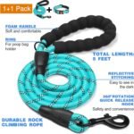 Reflective Nylon Dog Collar – Soft Neoprene Padded, Reflective and Adjustable - Dog Collars for Small Medium Large Dogs - Image 6